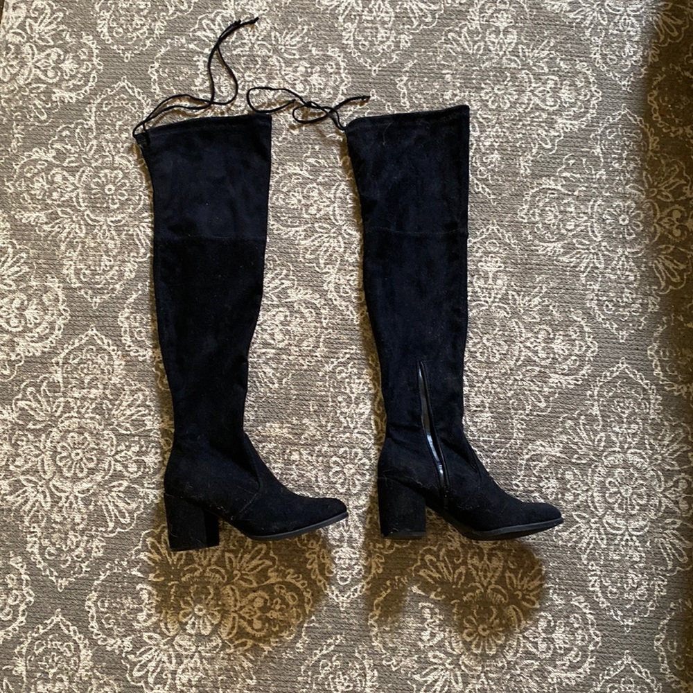 Black over the knee boots